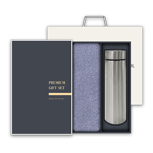 송월 프리미엄 텀블러 세트(40수 160g 타올 1매 + 스마트텀블러 500ml 1개)
